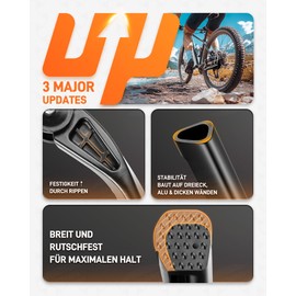 HENMI Bicycle Stand 24-29 Inch Universal Bicycle Stand Pro+ Aluminium Alloy Side Stand Rear Stand with Non-Slip Rubber Foot Mountain Bike Road Bike E-Bike City Bike Trekking Bike