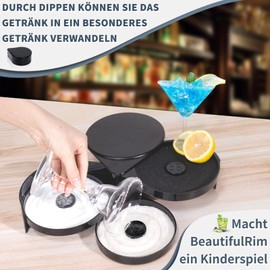 TonJin 1 Pack 3 Tier Bar Glas Rimmer für Margarita und Cocktail, Barkeeper Tool, Salt Box Spice Container,Salz Rimmer