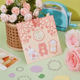 INFUNLY DIY Animal Cutting Dies Set Metal Die Cuts for Card Making Little Animal Embossing for Scrapbooking Christmas Instruction Included