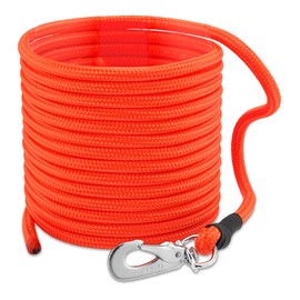 Floating Recall Lead for Dogs Robust Field Lead without Hand Loop Floats on Water Various Lengths Bright Orange 10 m