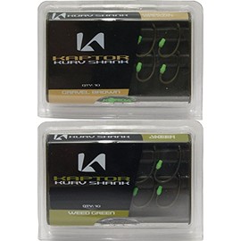 Korda Kaptor Kurv shank carp hooks, carp fishing, carp lake, carp mounting, Green, 12 (EU)