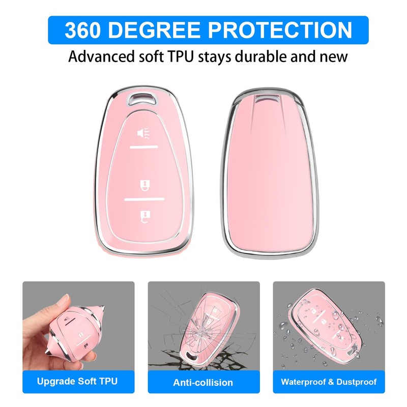 QBUC Key Fob Cover for Chevy, Car Key Fob Case
