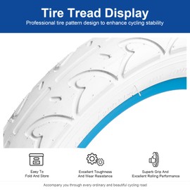 FengCan 12 1/2x2 1/4 (62-203) Bike Tire 12.5 inch Bicycle Tire Suitable for 12 1/2 x 2 1/4 12.5 x 2.25 Kid/City/Road Replacement Bike Tire (Single)