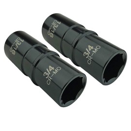 Two Rema Heavy Duty CR-MO SAE 3/4 inch x 13/16 inch Flip Sockets for 1/2 inch Impact Drive Air Guns