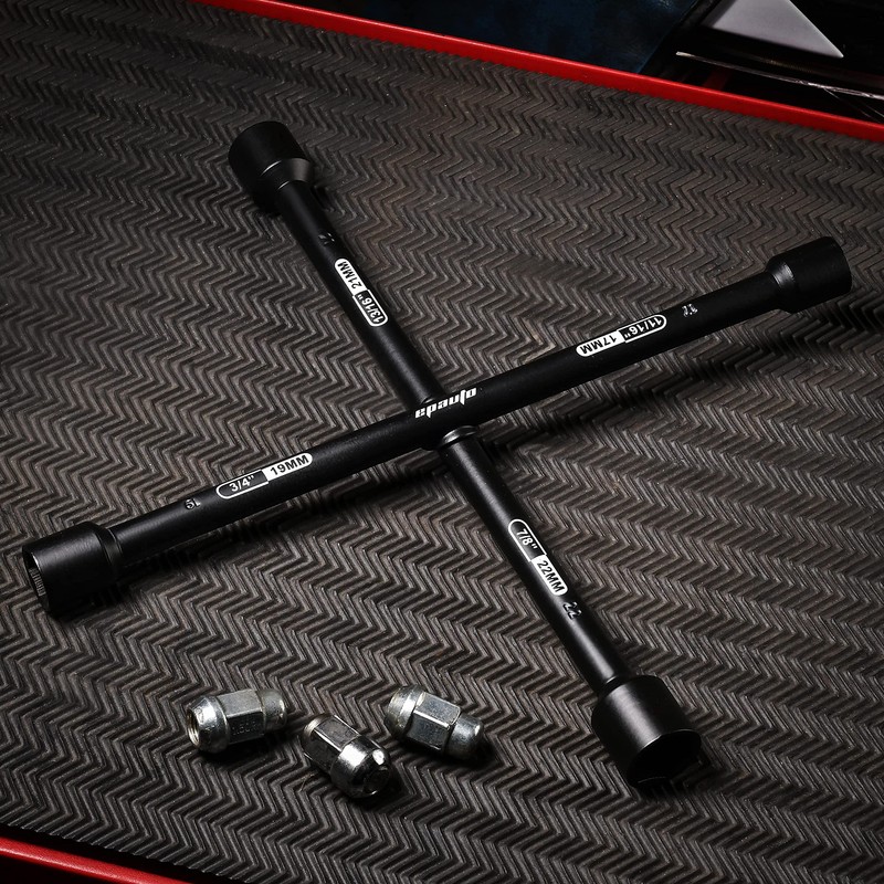 EPAuto 14" Heavy Duty Universal Lug Wrench, 4-Way Cross Wrench,