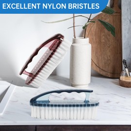 Pack of 2 Scrubbing Brush, Deep Cleaning Laundry Brush, Cleaning Brush, Hand Scrubber Brush, Shoe Cleaning Brush, Cleaning Brush, Durable Cleaning Brush for Kitchen, Pack of 2 (Blue & Pink)