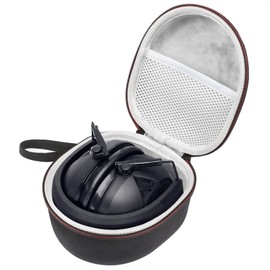 Hzycwgone Funda para Walker's Razor Orejera Electrónica Delgada,para Peltor Sport Tactical 500/Tactical 300 Protector Auditivo Electrónico,Funda de Viaje con Bolsa de Malla para Accesorios(Negro)