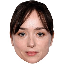 Emily Taaffe (Dark Hair) Celebrity Mask, Flat Card Face, Fancy Dress Mask