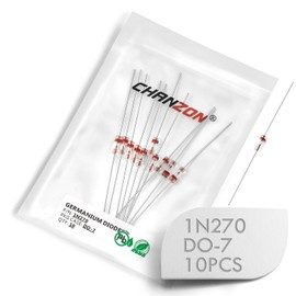 Chanzon 1N270 Germanium Diodes 40mA 100V DO-7 IN270 1N-270 Axial Glass Diodes for TV FM AM Radio Detection (Pack of 10)
