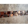 Blujellyfish Red Wine Colors Glass Tile 2'' x 2'' Leaf