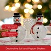 Gift Essentials Blown Glass Snowmen Salt and Pepper Shakers -
