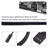 GERUI 2pcs 4-Pin Fan Distribution Cable, PWM Fan Hub, 5-Port