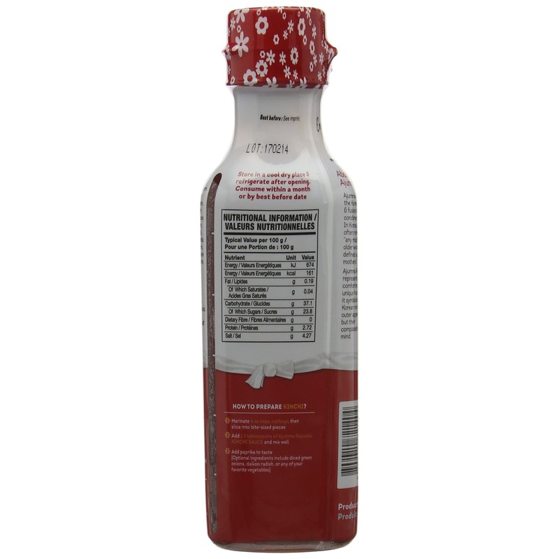 Ajumma Republic Kimchi Sauce for Fresh Cut Vegetables, 300g