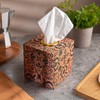 Dizzy Bee Decorative Orange Square Tissue Box Holder Cube