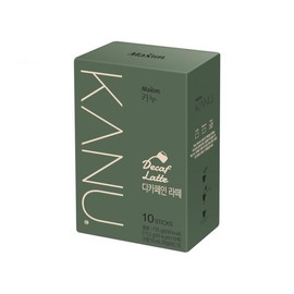 Kanu Decaf Latte Korea Instant Coffee 13.5g(65kcal) X 10 Sticks, Decaffeinated Sweet Latte