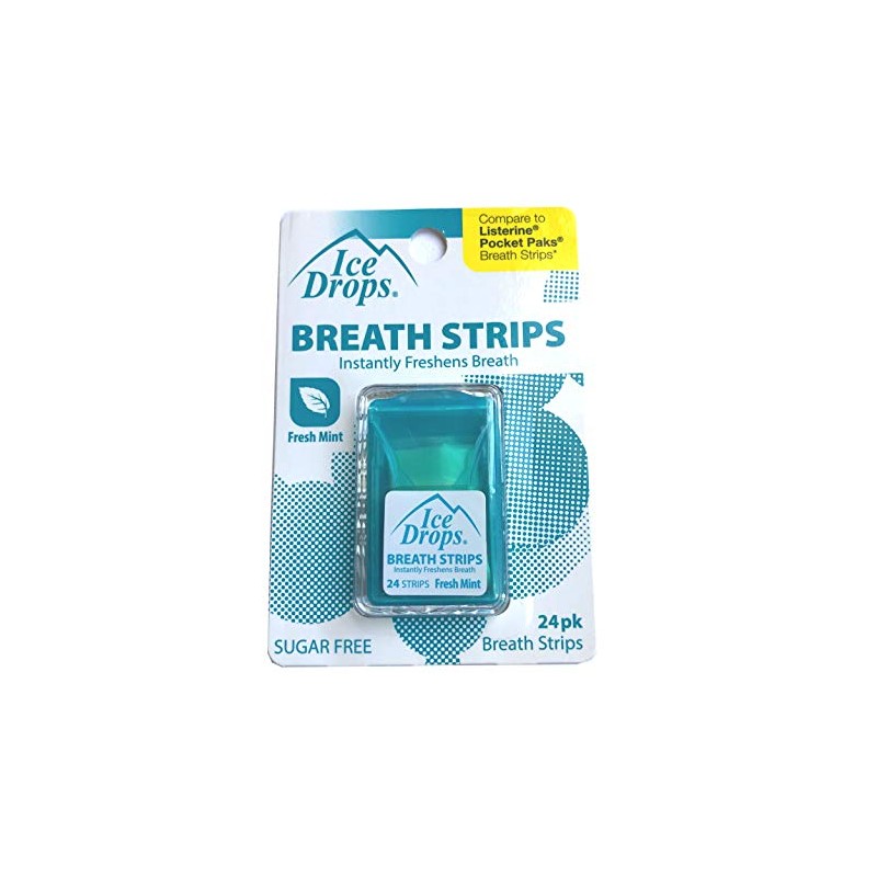 Ice Drops Breath Strips with Blast of Icy Mint (Sugar