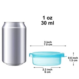 Youngever 9 Pack Snack Containers, Meal Prep Containers, Sauce Containers, Small Food Storage Containers with Lids, Condiment Cups Containers with Lids, Dressing Container (1 Ounce)