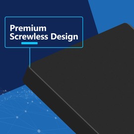 LIDER Blank Wall Plate, Temperature and Impact Resistant, UL Listed, Polycarbonate Thermoplastic, Screwless Design, Matte Finish, Modern Upgrade, Midsize, 1-Gang, 4.88” x 3.11”, Black