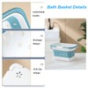 ANNIYA Foldable Plastic Shower Caddy Basket 2 Pcs, Portable and