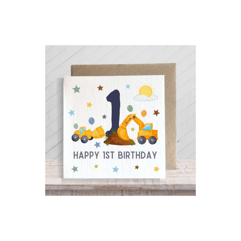 Second Ave 1st Birthday Age 1 Children's Kids Baby Digger