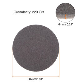 sourcing map 25pcs Sanding Sponge Hook and Loop Sanding Disc, 3-inch Sponge Sanding Pad 220 Grit Hook and Loop Sanding Disc Wet/Dry for Car Wood Drywall Metal Polishing & Grinding