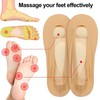 3D Foot Massage Padded Lady Invisible Socks, No-Show Arch Support