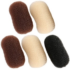 SOLUSTRE Hair Updo Padding Hair Styling Tools 5Pcs Volume Hair Base Bump Up Puff Hair Head Cushion Insert Sponge Foam Hair Volume Hair Pad for Girls Women Hair Braiding Tools Hair Base Sponge