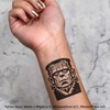 4 x 'Frankenstein's Monster' Temporary Tattoos - Water Resistant, Skin-Safe,