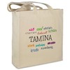 Fabric Bag with Name Tamina – Positive Features Motif –