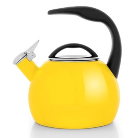 Chantal 40th Anniversary 2-Quart Enamel on Steel Teakettle, Canary Yellow
