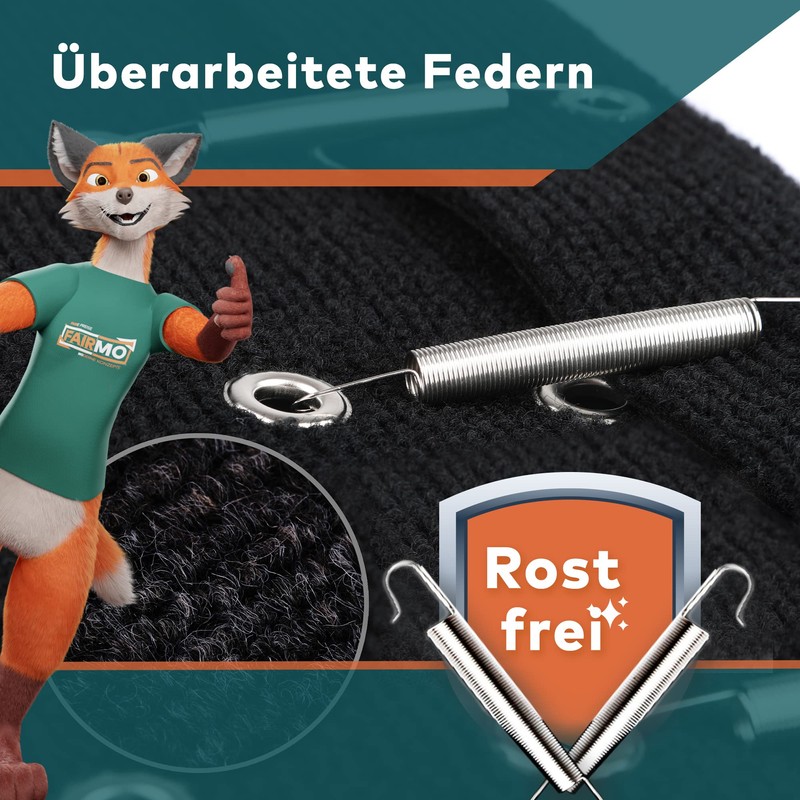 Premium Caravan Step Doormat, Exclusive Carpet for Camper, in Grey/Black,