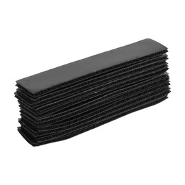 RATCHROLL 10 Pcs Universal Hook and Loop Tape Adhesive Back Double Sided Sticky-Back Home Office Phone Mount Adhesive Tape 0.79" x 3.94" Black