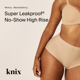 KNIX Super Leakproof High Rise Underwear - Period Underwear for Women - Machine Washable, Reusable - Warm Sand, Medium (1 Pack)