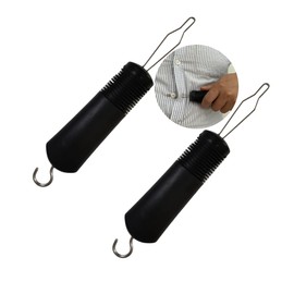 Generic Button Hook Tool - Easy Dressing Aid for Elderly - Button Hook and Zipper Pull - Perfect for Those with Hand Difficulties-2 Pieces, Black