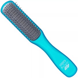 Kent AHGLO01 Airhedz Glo Half Round Narrow Detangling Hair Brush - Aqua