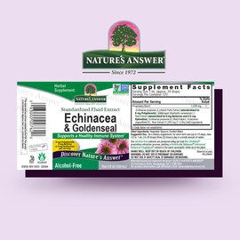 Nature's Answer Nature's Answer Echinacea and Goldenseal | Supports Immune System | Non-GMO, Alcohol-Free, Gluten-Free & Kosher Certified 4oz Extract | Single Count
