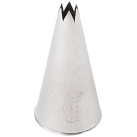Ateco # 821 - Open Star Pastry Tip .19'' Opening Diameter- Stainless Steel