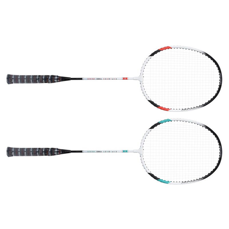 2pcs Aluminum Alloy Nylon Badminton Racket Indoor Outdoor Sports Training