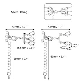 Silver Layering Necklace Set - Multiple Strands, Connector Jewelry Clasps, Separator Detangler