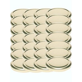 48 Twist-Off Lid Closures Replacement Lid for Jars Preserving Jars To 66 Suitable for 70/125/167 ml (Gold)