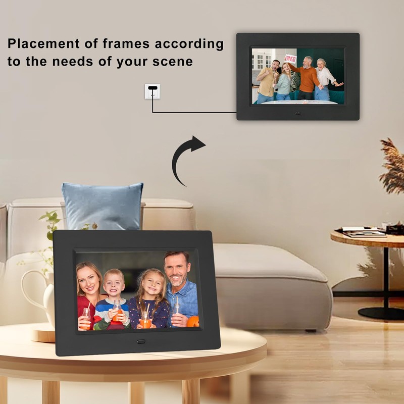 7 Inch Digital Photo Frame, Electronic Photo Frame, 1024x768P Music