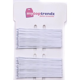 Mytoptrendz® Long Kirby Grips Hair Bobby Pins Clips 6.5cm Hair Grips, Wavy Hair Pins, 32 Count (White)