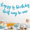 Half Way To One Banner happy 1/2 Birthday Bunting Banners