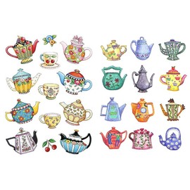 Seasonstorm Cute Teapot Kawaii Aesthetic Pastel Art Agenda Journal Planner Stationery Stickers