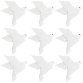 HAOBIN Pack of 36 Origami Peace Dove Decoration Origami Dove Handmade Origami Bird Folded Paper Peace Dove Bird Paper Origami Paper Cranes for Wedding Party Background Home Decor