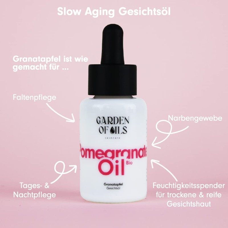 Organic Pomegranate Face Oil - Garden of Oils® - Vitalising
