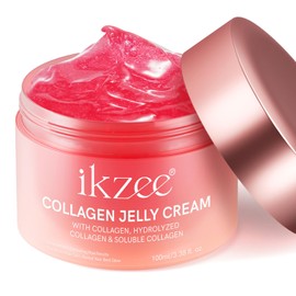 Collagen Jelly Cream- Freeze-Dried Hydrolyzed Collagen - Elasticity & Hydration, Reduce Fine Lines & Dullness -No artificial color- Day and Night,Best Facial Moisturizer For All Skin Types(3.38 fl.oz)