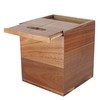 Elama Acacia Wood Square 5.5 Inch Tissue Box Holder, Decorative