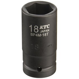 Kyoto Tool (KTC) BP4M18TP 1/2 inch (12.7 mm) Impact Wrench Socket (Semi Loop Thin Wall), 0.7 inch (18 mm)