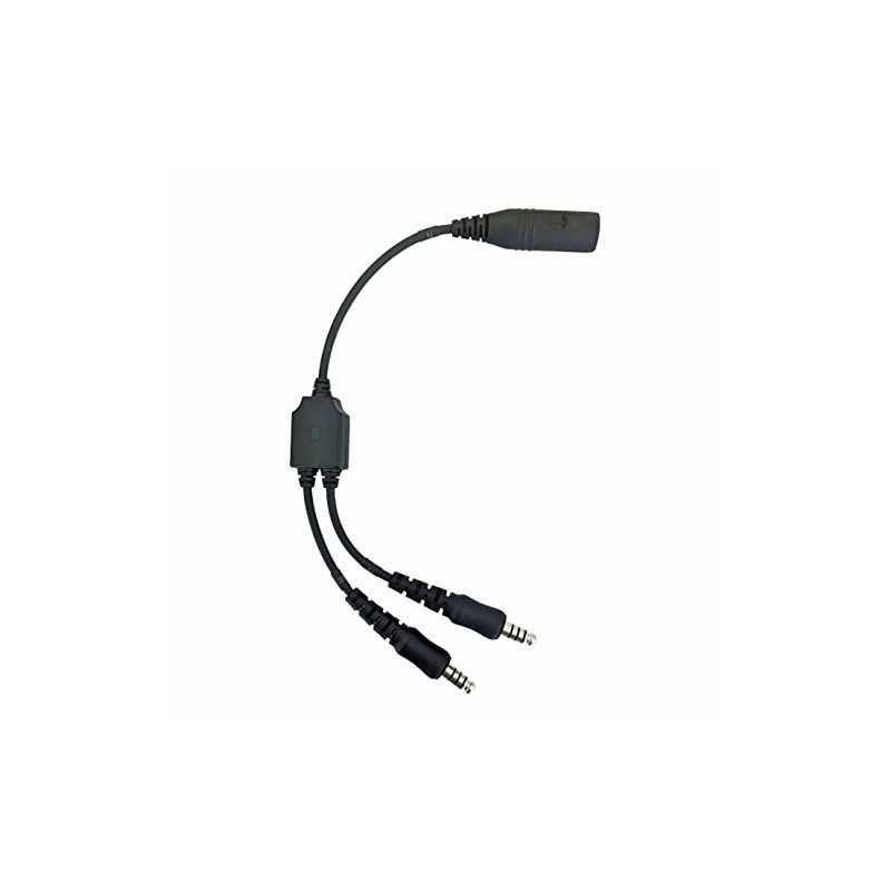 Single Comms to Dual PTT TP-120 Headset Adapter for Comtac